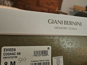 Giani Bernini Memory Foam Cognac Sandals  Size 8, 1 " Heel